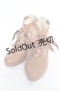 axes femme / チュールレースアップブーツ L ブラウン Y-26-03-06-068-AX-SH-SZ-ZY