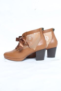 画像2: axes femme / チュールレースアップブーツ L ブラウン Y-26-03-06-068-AX-SH-SZ-ZY