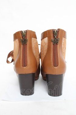 画像3: axes femme / チュールレースアップブーツ L ブラウン Y-26-03-06-068-AX-SH-SZ-ZY