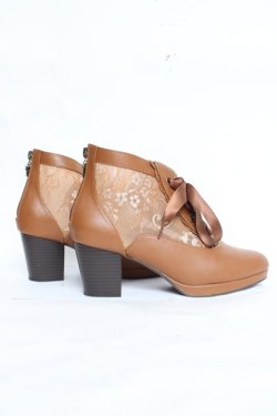 画像4: axes femme / チュールレースアップブーツ L ブラウン Y-26-03-06-068-AX-SH-SZ-ZY