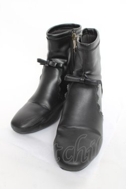 画像1: m petit by misako / ショートブーツ L 中黒 Y-26-03-06-070-LO-SH-SZ-ZY