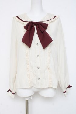 画像1: axes femme / レース襟セーラーブラウス  生成り Y-26-03-06-073-AX-BL-SZ-ZY