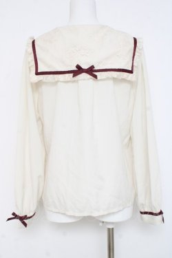 画像2: axes femme / レース襟セーラーブラウス  生成り Y-26-03-06-073-AX-BL-SZ-ZY