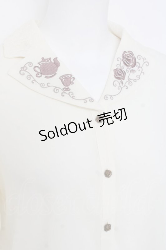 画像3: axes femme / 【美女と野獣】刺繍ブラウス  生成り Y-26-03-06-074-AX-BL-SZ-ZS (3)