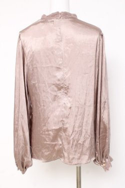 画像2: axes femme / 斜めボタンブラウス  ピンクグレー Y-26-03-06-075-AX-BL-SZ-ZY