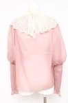 画像2: axes femme NOSTALGIE / レース襟付シフォンブラウス F ピンク Y-26-03-06-078-AX-BL-SZ-ZI (2)