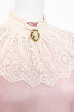 画像3: axes femme NOSTALGIE / レース襟付シフォンブラウス F ピンク Y-26-03-06-078-AX-BL-SZ-ZY