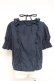 画像2: Chalmiere / スクエア開きコットンブラウス  紺 Y-26-03-06-081-LO-BL-SZ-ZY (2)