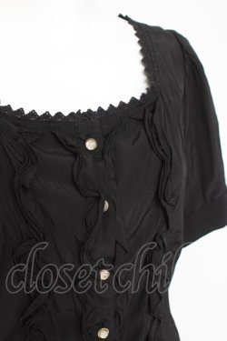 画像3: axes femme NOSTALGIE / フロントフリルブラウス  黒 Y-26-03-06-085-AX-BL-SZ-ZY