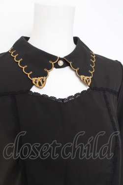 画像3: axes femme POETIQUE / プレッツェル刺繍ブラウス  黒 Y-26-03-06-086-AX-BL-SZ-ZY