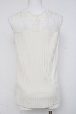 画像2: axes femme / 繊細レースタンク  シロ Y-26-03-06-088-AX-TO-SZ-ZY