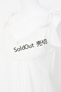 画像3: axes femme / 肩リボンロングインナー  白 Y-26-03-06-090-AX-TO-SZ-ZY