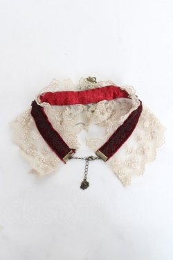 画像2: axes femme / バラカメオチョーカー  ワイン Y-26-03-06-012-AX-AC-SZ-ZY