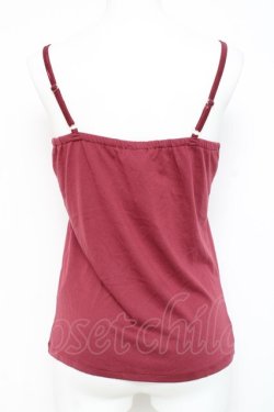画像2: axes femme / 刺繍レースキャミ  ワイン Y-26-03-06-095-AX-TO-SZ-ZY