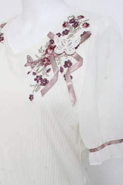 画像3: axes femme / パピヨンフルール刺繍プルオーバー  生成り Y-26-03-06-096-AX-TO-SZ-ZY