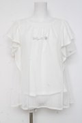 axes femme / チュール重ねトップス  白 Y-26-03-06-098-AX-TO-SZ-ZY