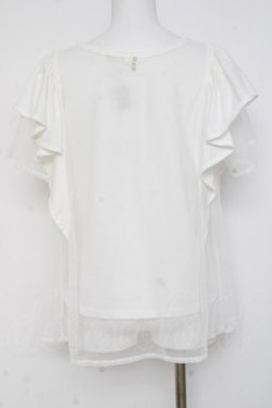 画像2: axes femme / チュール重ねトップス  白 Y-26-03-06-098-AX-TO-SZ-ZY