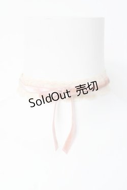 画像1: axes femme / リボンチョーカー  ピンク Y-26-03-06-013-AX-AC-SZ-ZY