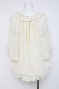 画像2: axes femme / フラワーレース半袖シフォントップス  生成り Y-26-03-06-101-AX-TO-SZ-ZY