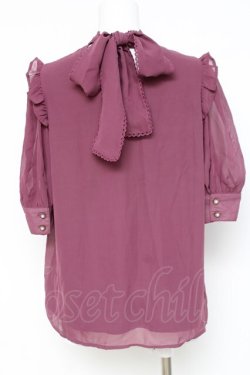 画像2: axes femme NOSTALGIE / バックリボン肩フリルブラウス  ピンク Y-26-03-06-103-AX-TO-SZ-ZY