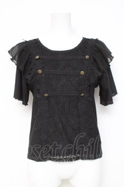 画像1: axes femme / ナポレオン風プルオーバー  黒 Y-26-03-06-106-AX-TO-SZ-ZY