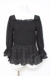 画像1: axes femme / シアーシャーリングブラウス  黒 Y-26-03-06-107-AX-TO-SZ-ZS (1)