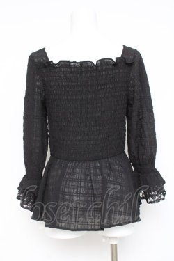 画像2: axes femme / シアーシャーリングブラウス  黒 Y-26-03-06-107-AX-TO-SZ-ZY