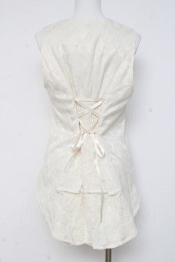 画像3: axes femme / Ｗブレストジャカードベスト F 生成り Y-26-03-06-109-AX-JA-SZ-ZY