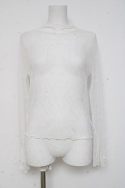 画像1: axes femme / リボンチュールシアーインナー  白 Y-26-03-06-113-AX-TO-SZ-ZY