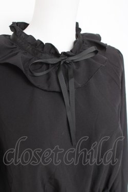 画像3: m petit by misako / フリルペプラムブラウス  黒 Y-26-03-06-115-LO-BL-SZ-ZY