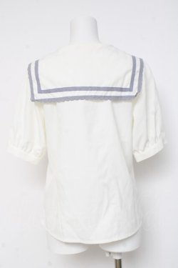 画像2: F i.n.t / レースライン使いセーラーブラウス F オフホワイト Y-26-03-06-117-CA-BL-SZ-ZY