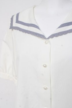 画像3: F i.n.t / レースライン使いセーラーブラウス F オフホワイト Y-26-03-06-117-CA-BL-SZ-ZY