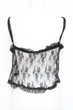 画像2: Ank Rouge / チュールキャミ  黒 Y-26-03-06-120-CA-TO-SZ-ZY