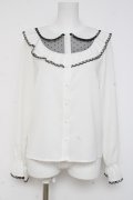 MA*RS / ドットチュール切替ブラウス  白 Y-26-03-06-121-EL-BL-SZ-ZY