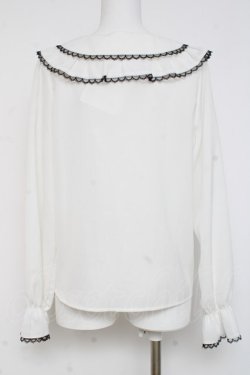 画像2: MA*RS / ドットチュール切替ブラウス  白 Y-26-03-06-121-EL-BL-SZ-ZY