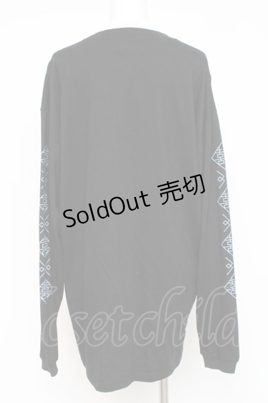 画像2: LISTEN FLAVOR / チャイナプリントロンT  黒 Y-26-03-06-125-PU-TO-SZ-ZY (2)