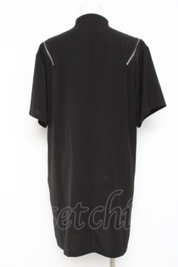 画像2: LISTEN FLAVOR / 刺繍入りチャイナシャツ  黒 Y-26-03-06-126-PU-BL-SZ-ZY