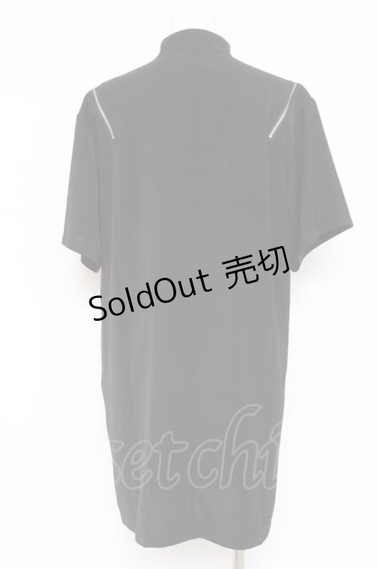 画像2: LISTEN FLAVOR / 刺繍入りチャイナシャツ  黒 Y-26-03-06-126-PU-BL-SZ-ZY (2)