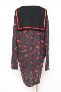 画像2: LISTEN FLAVOR / セーラープリントロングT  黒 Y-26-03-06-127-PU-TO-SZ-ZY