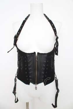 画像1: Ozz Croce / ホルターネックコルセット  黒 Y-26-03-06-136-OO-TO-SZ-ZY