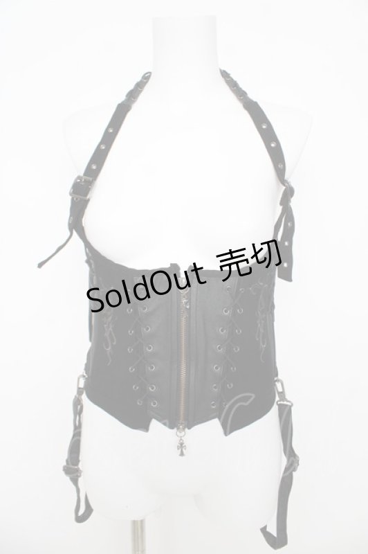 画像1: Ozz Croce / ホルターネックコルセット  黒 Y-26-03-06-136-OO-TO-SZ-ZY (1)