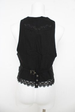 画像2: Ozz oneste / 花ジャガードベスト  黒 Y-26-03-06-138-OO-JA-SZ-ZY