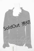 Rozen Kavalier / レース切替フリルブラウス  黒 Y-26-03-06-139-OO-BL-SZ-ZY