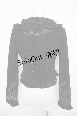 画像2: Ozz Croce / フロントレースバラptカーディガン  黒 Y-26-03-06-140-OO-TO-SZ-ZY