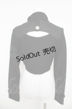 画像2: Ozz Croce / クロスZIPハイネックショートジャケット  黒 Y-26-03-06-142-OO-JA-SZ-ZY