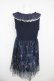 画像2: axes femme / チュール重ね結晶柄チュニ M 紺 Y-26-03-06-144-AX-OP-SZ-ZY (2)
