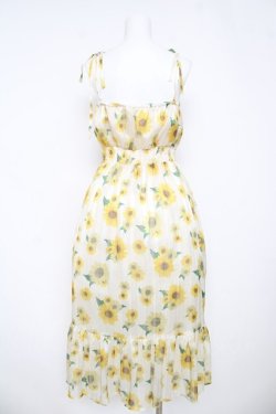 画像2: axes femme / ひまわり柄キャミワンピース  イエロー Y-26-03-06-146-AX-OP-SZ-ZY