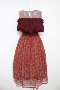 画像2: axes femme POETIQUE / ディズニーアラジン/ワンピース  ワイン Y-26-03-06-148-AX-OP-SZ-ZY