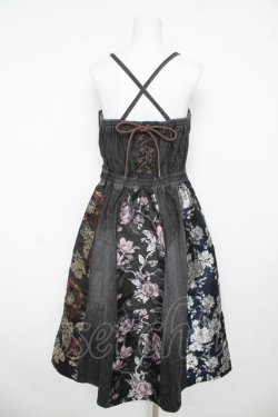 画像2: axes femme / パッチワーク風ジャンスカ  黒 Y-26-03-06-152-AX-OP-SZ-ZY