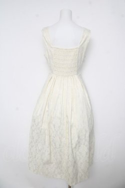 画像2: axes femme / コルセット風ジャカードジャンパースカート F 生成り Y-26-03-06-154-AX-OP-SZ-ZY